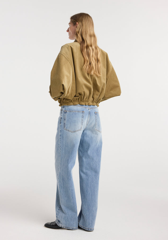 Corduroy blouson jacket | beige