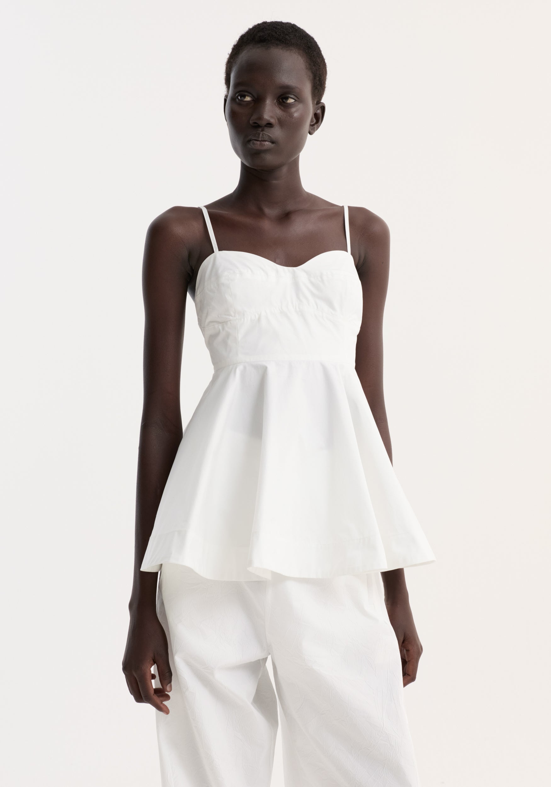 Bustier peplum top– Róhe