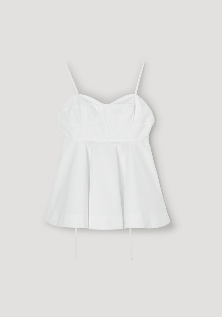 Bustier peplum top | optic white