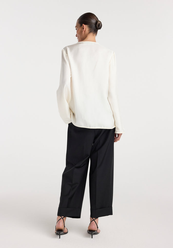 Pankou closure silk top | cream