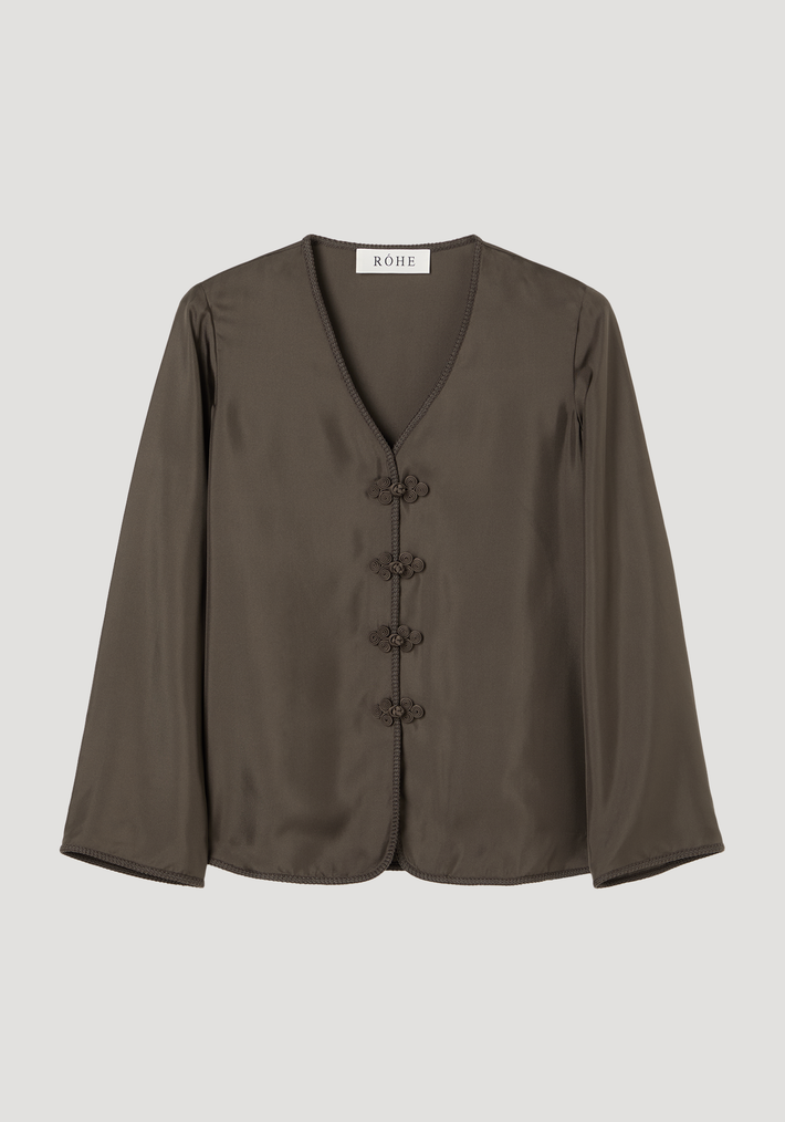 Pankou closure silk top | earth