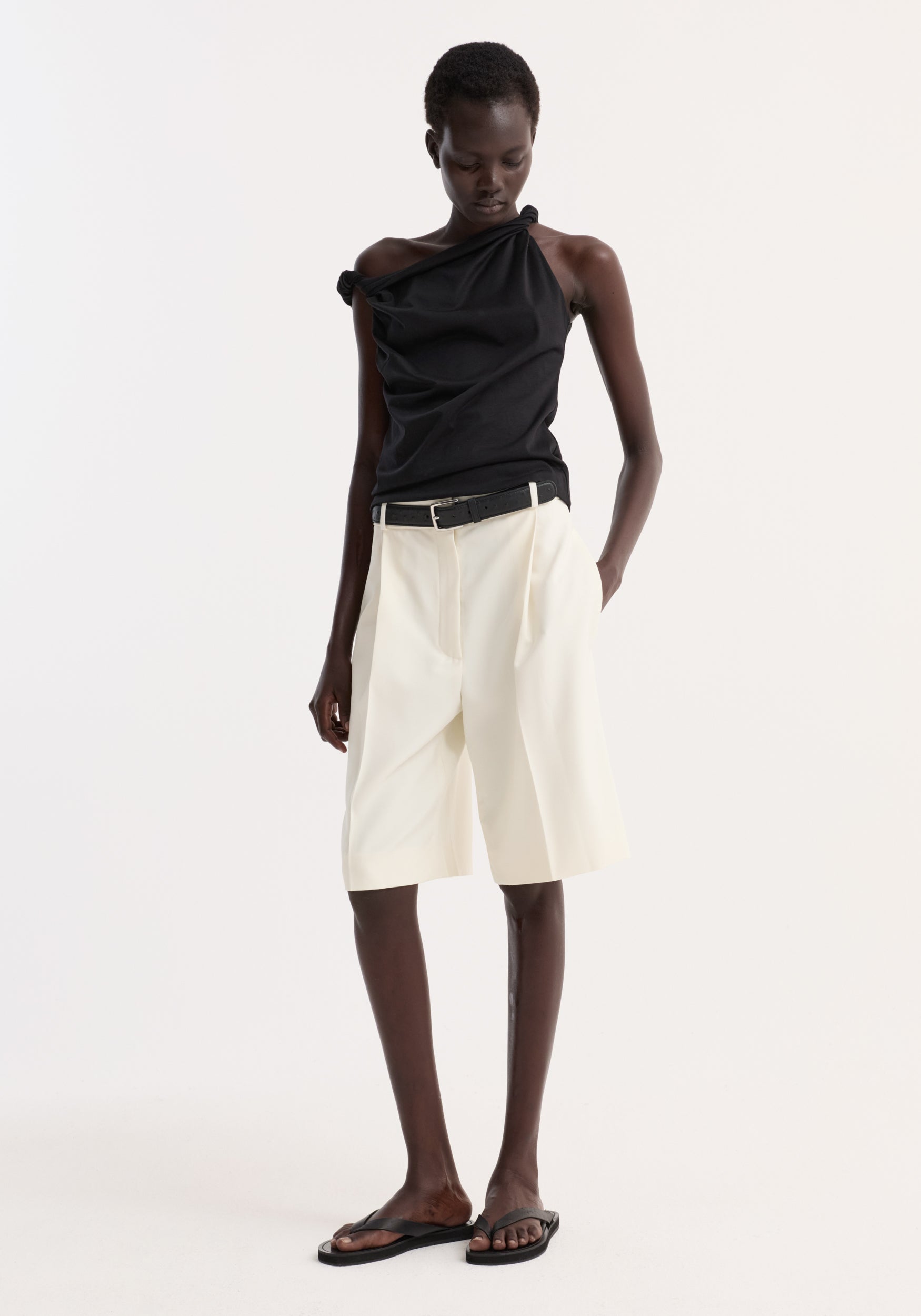 Sculptural cotton silk top– Róhe