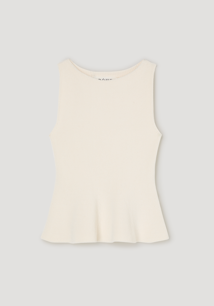 Sculptural knitted top | cream