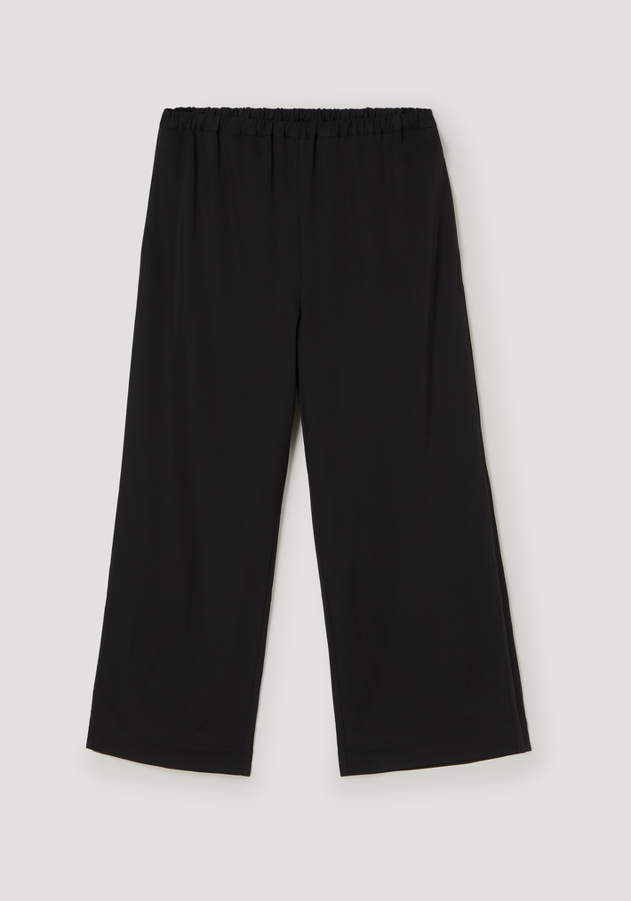 Cropped wide leg trousers | black