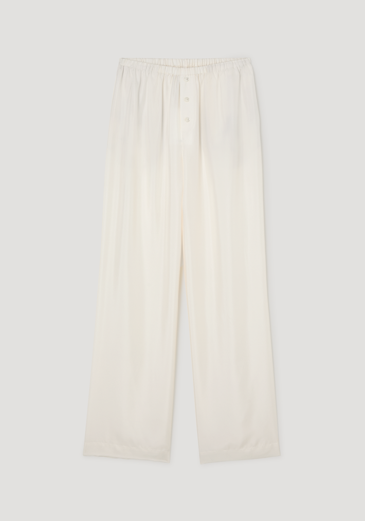 Silk pyjama trousers | cream