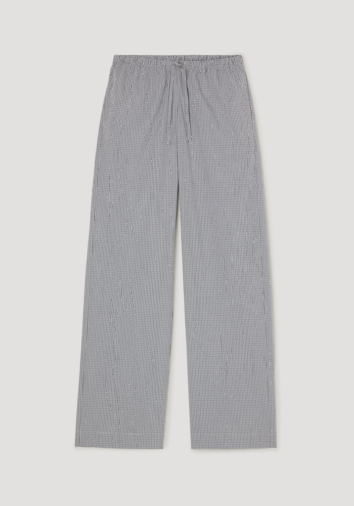 Crushed check pyjama trousers | mini grey check