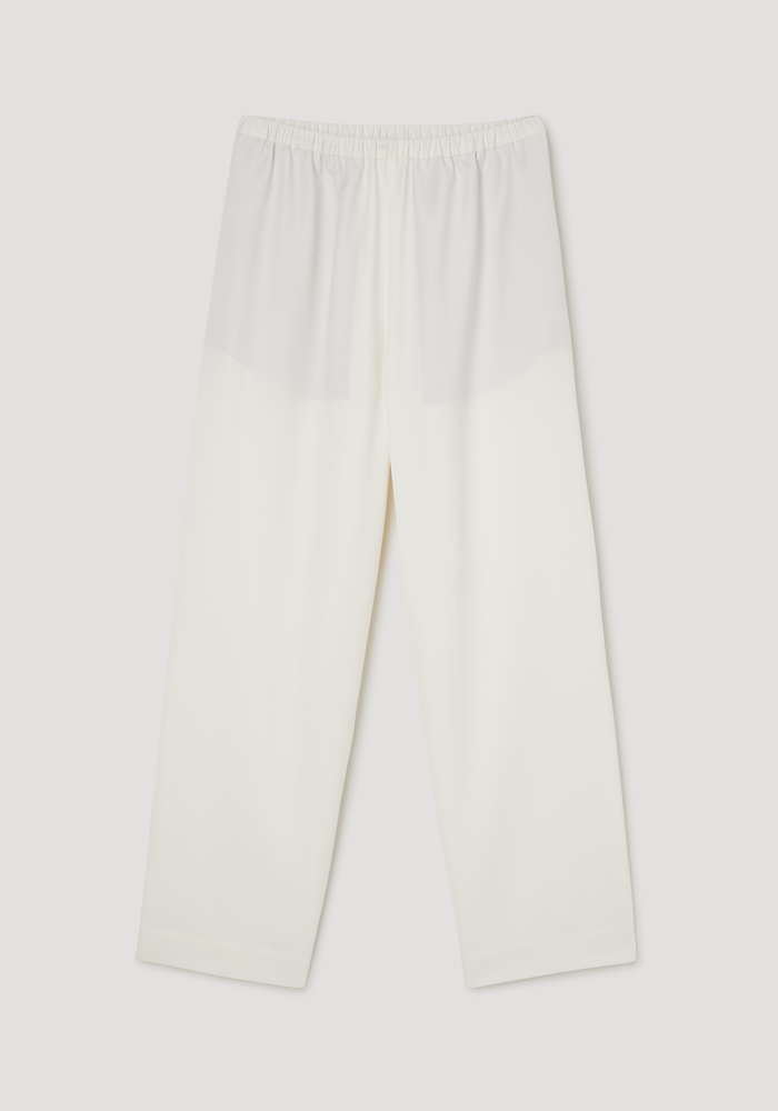 Cropped wide leg trousers | off white