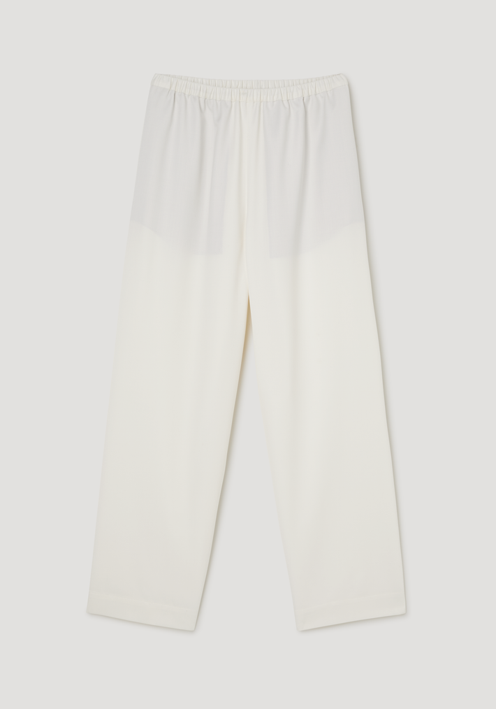 Cropped wide leg trousers | off white