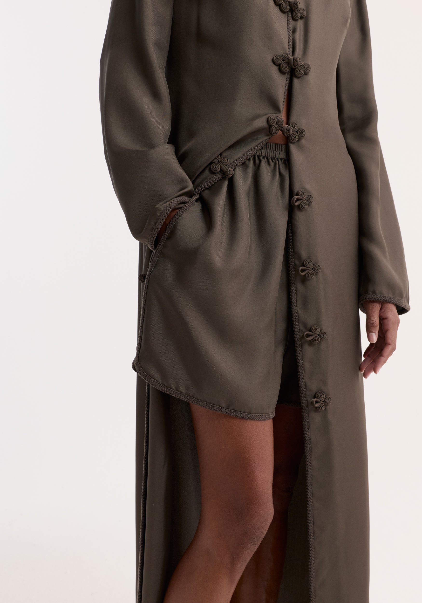 Taped silk shorts– Róhe Taped silk shorts– Róhe