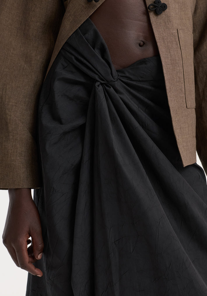 Sarong textured skirt | black