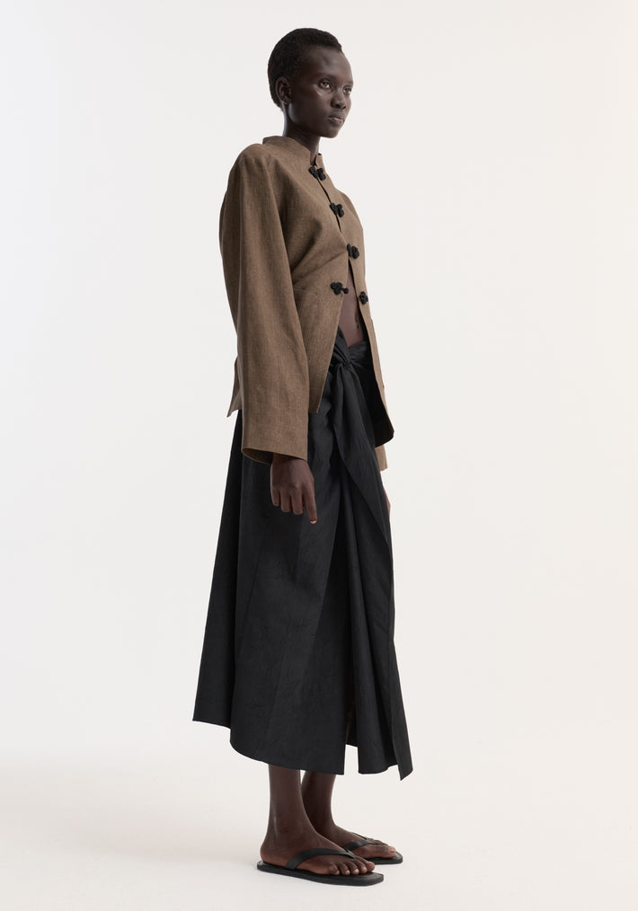 Sarong textured skirt | black