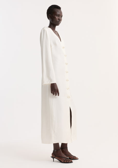 Pankou closure silk dress | cream