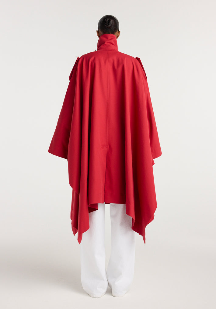 Cape trenchcoat | cherry