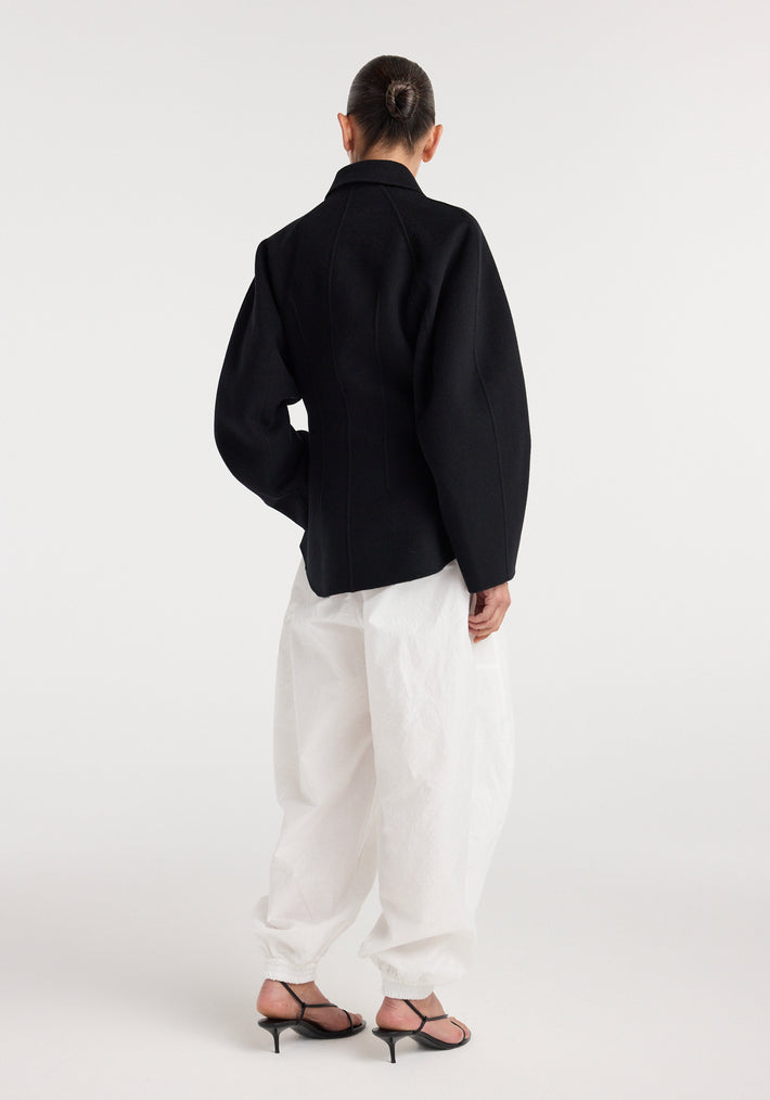 Double-faced sculptural jacket | black