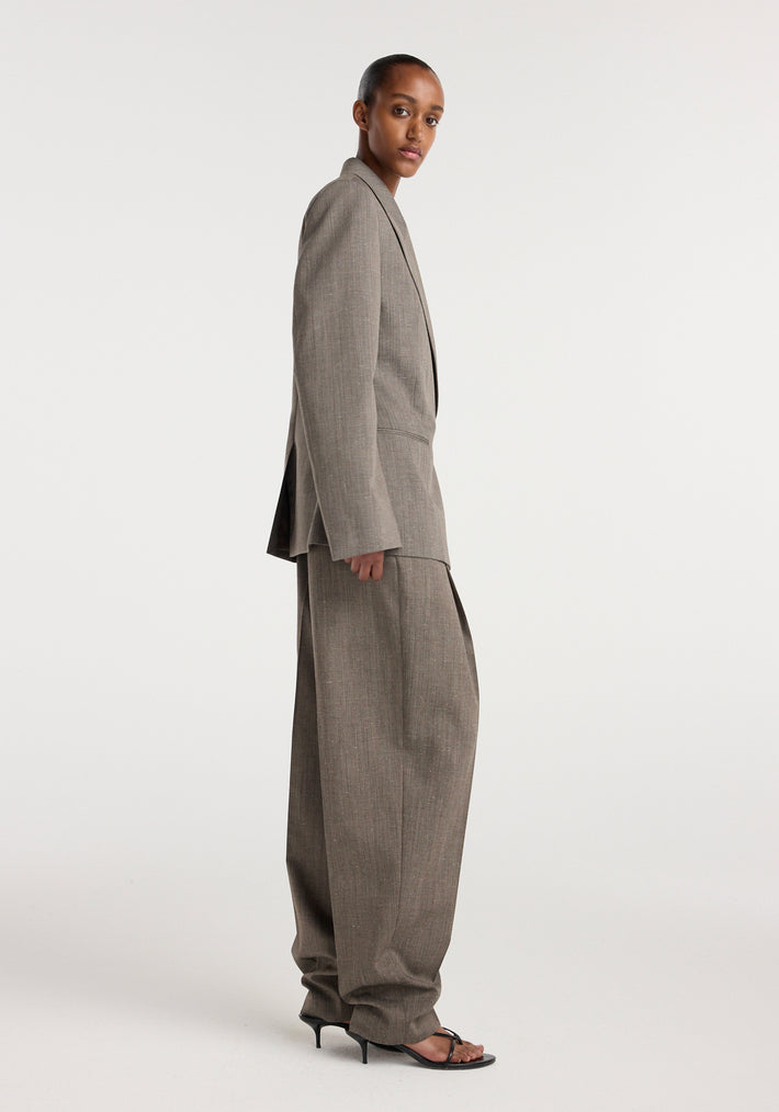 Hourglass shaped blazer | earth slub