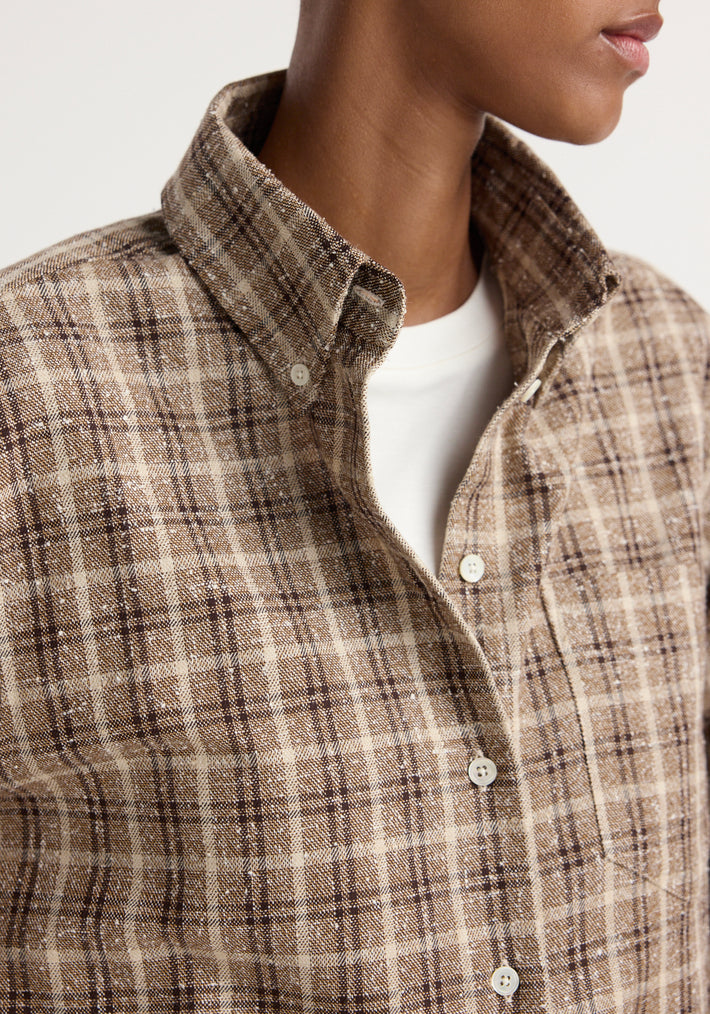 Oxford bouclé check shirt | boucle check