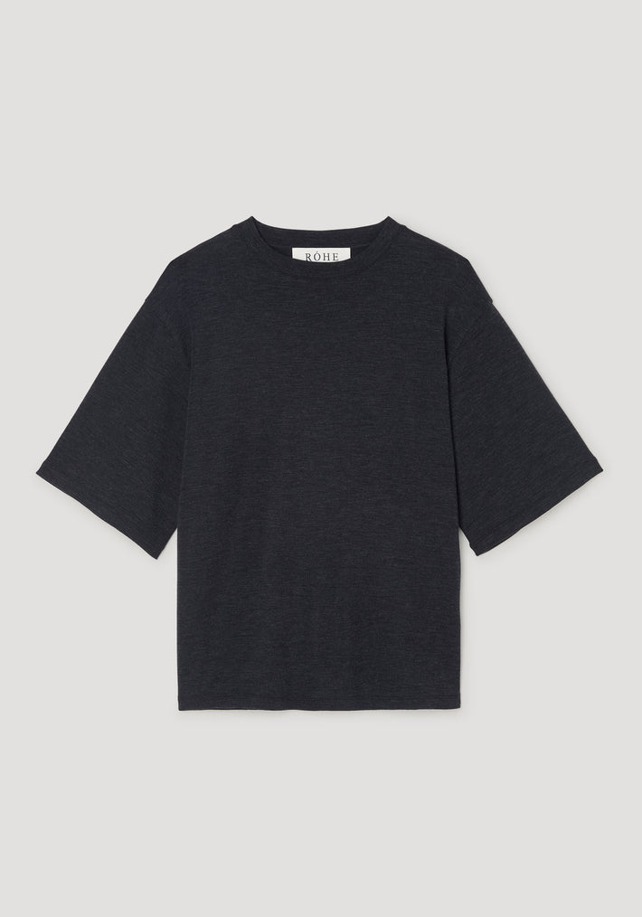 Oversized merino t-shirt | anthracite melange
