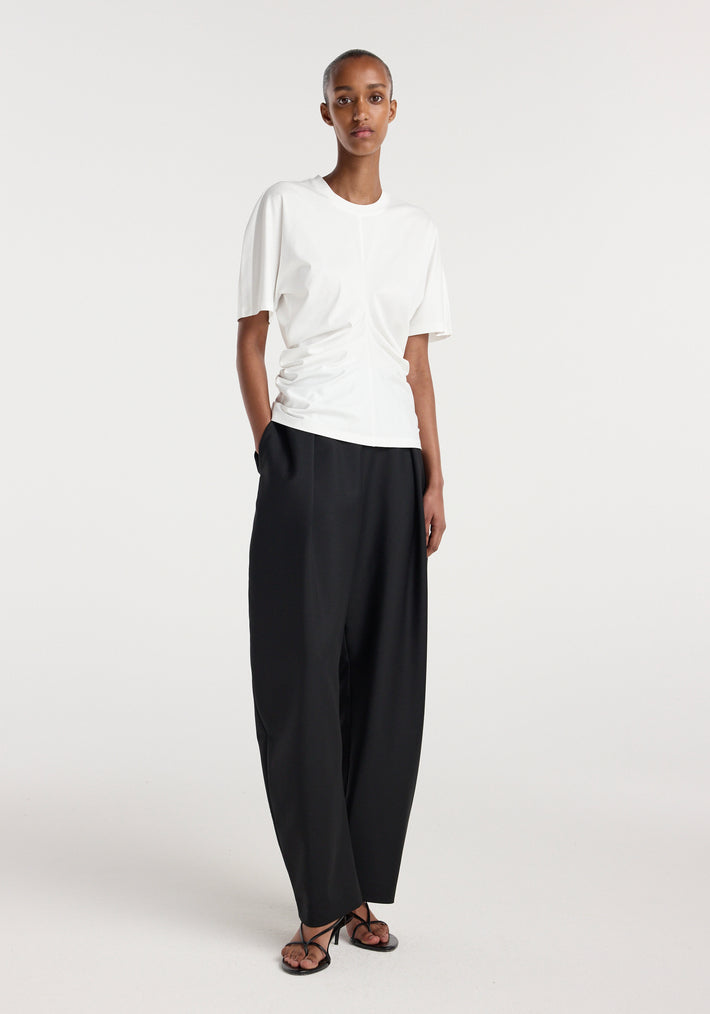 Draped t-shirt | off white