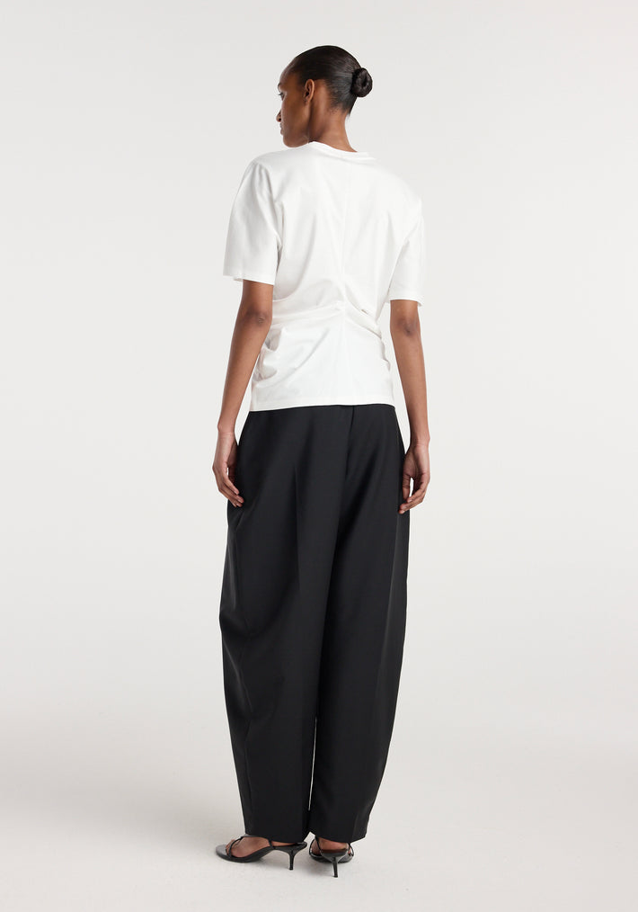 Draped t-shirt | off white