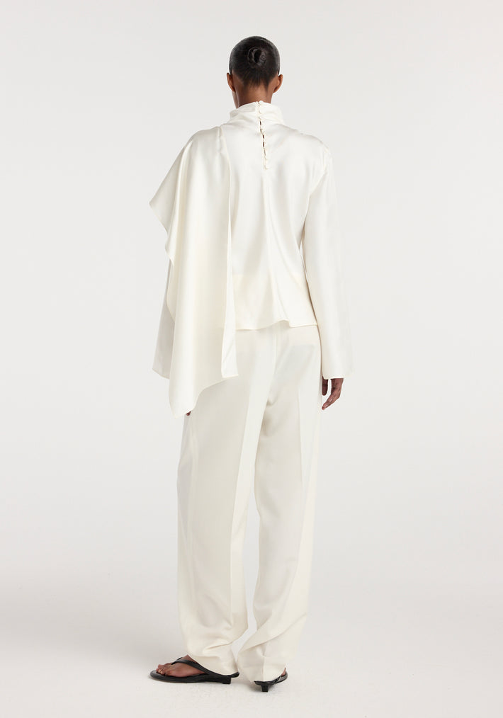 Silk foulard top | cream