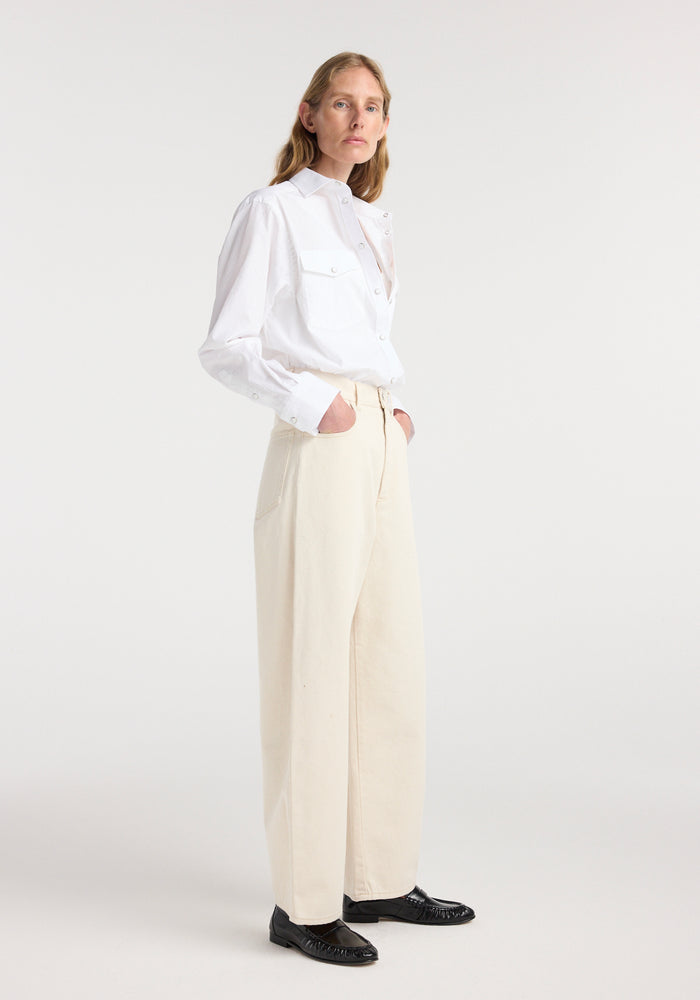 Berber - Barrel leg denim | ecru