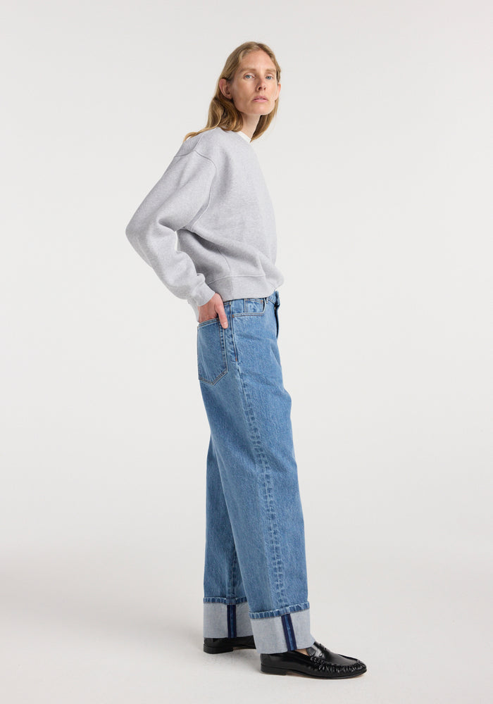 Rixt - Turn-up baggy denim | heritage blue