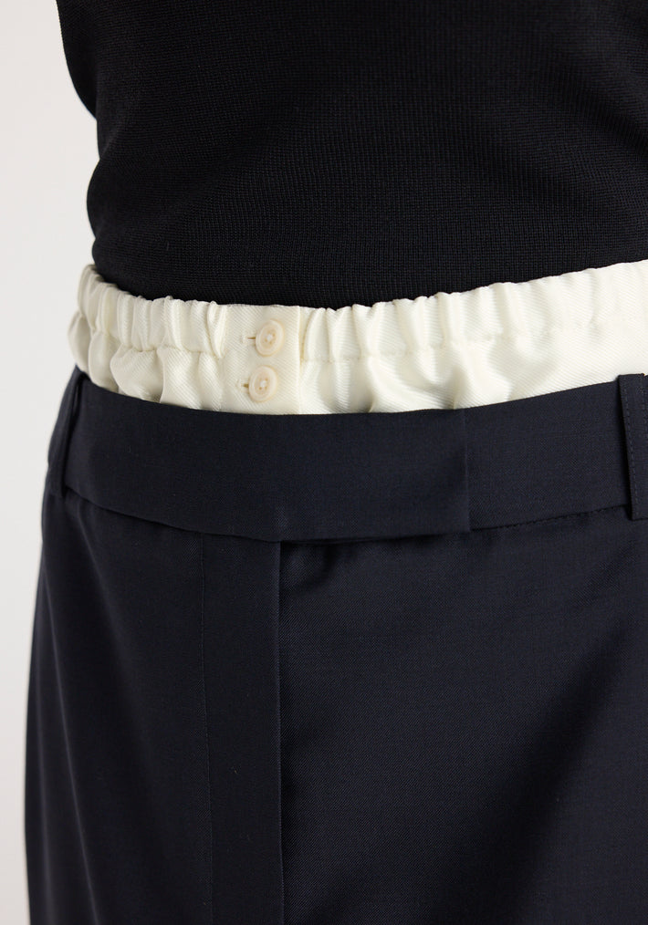 Boxer detailed skirt | navy