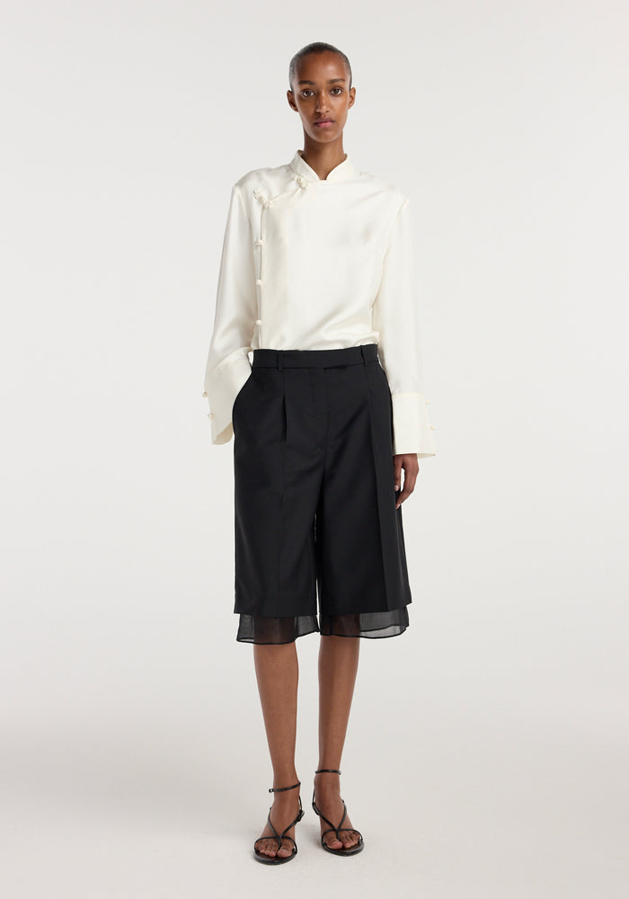Organza lined shorts | black