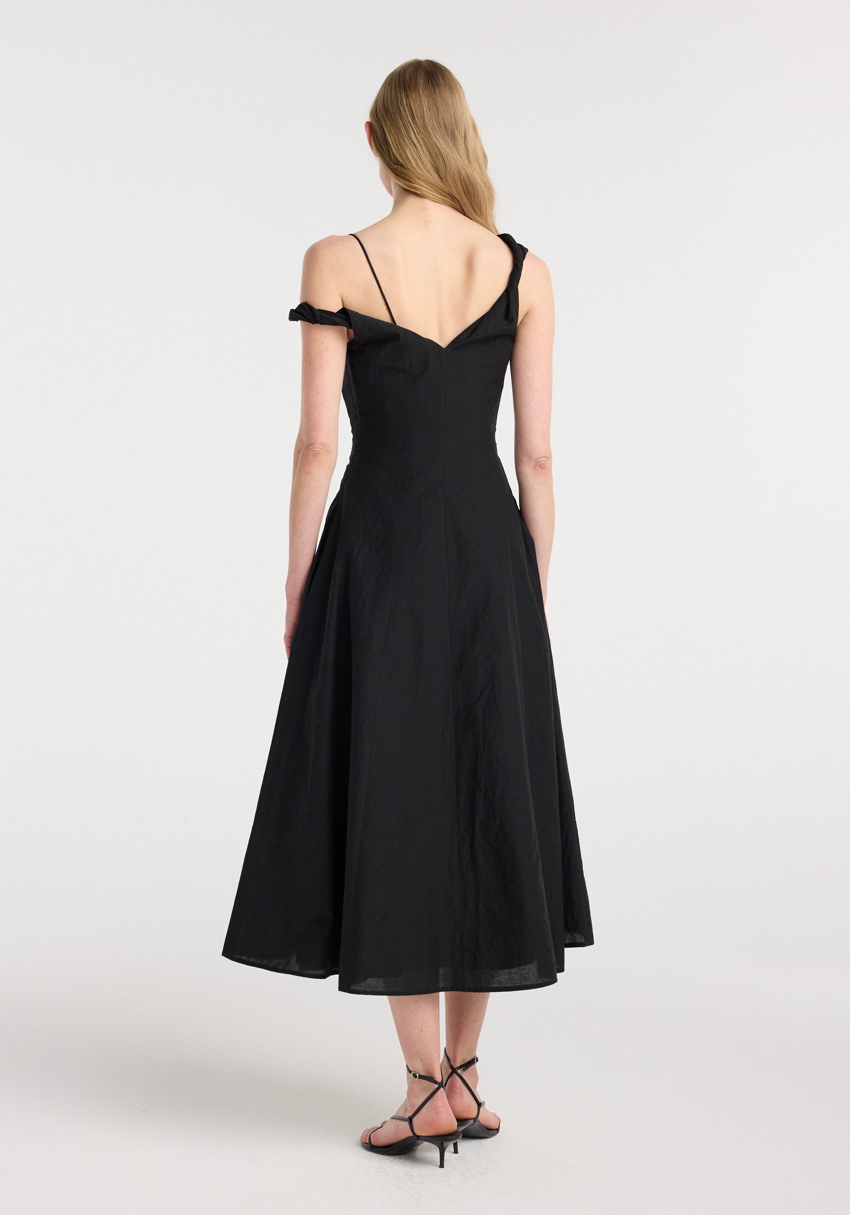 asymmetrical strap dress Twisted shoulder dress– Róhe MATERIAL POLYESTER LOW STOCK 90s Vintage Dress - Size:Custom Made(Leave note about exact measurements in the order inbox)