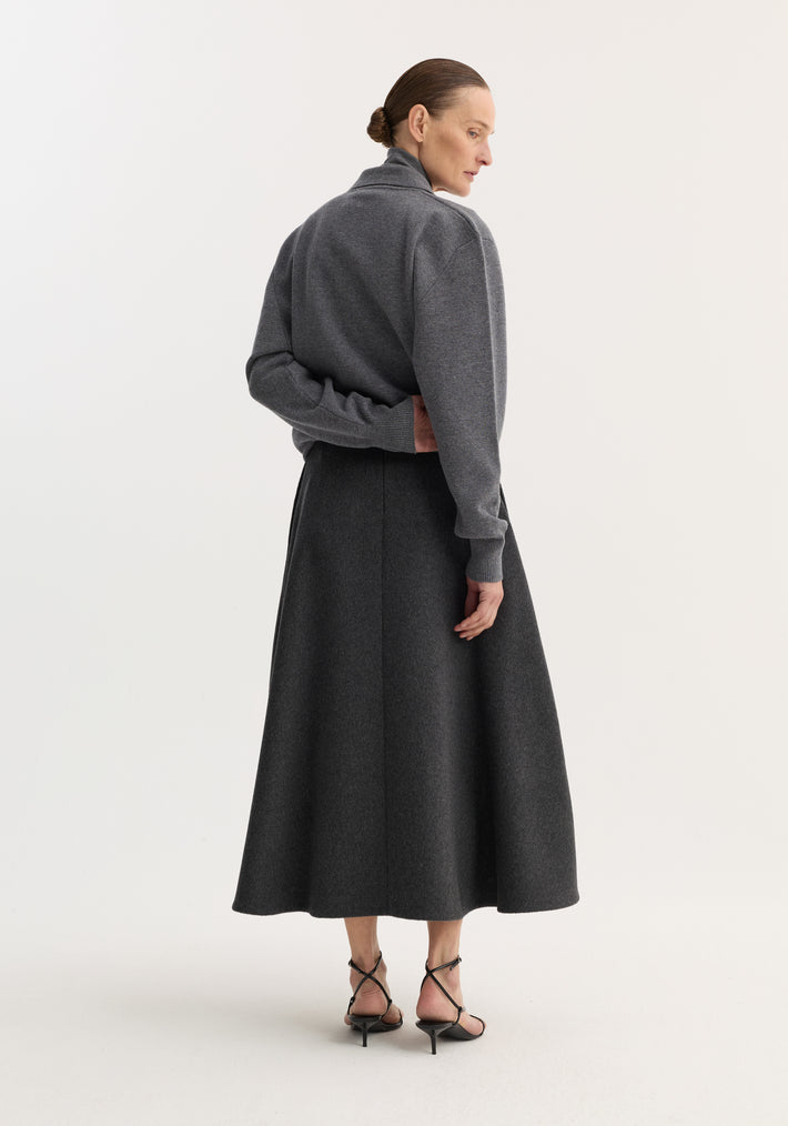 A-line skirt | anthracite melange