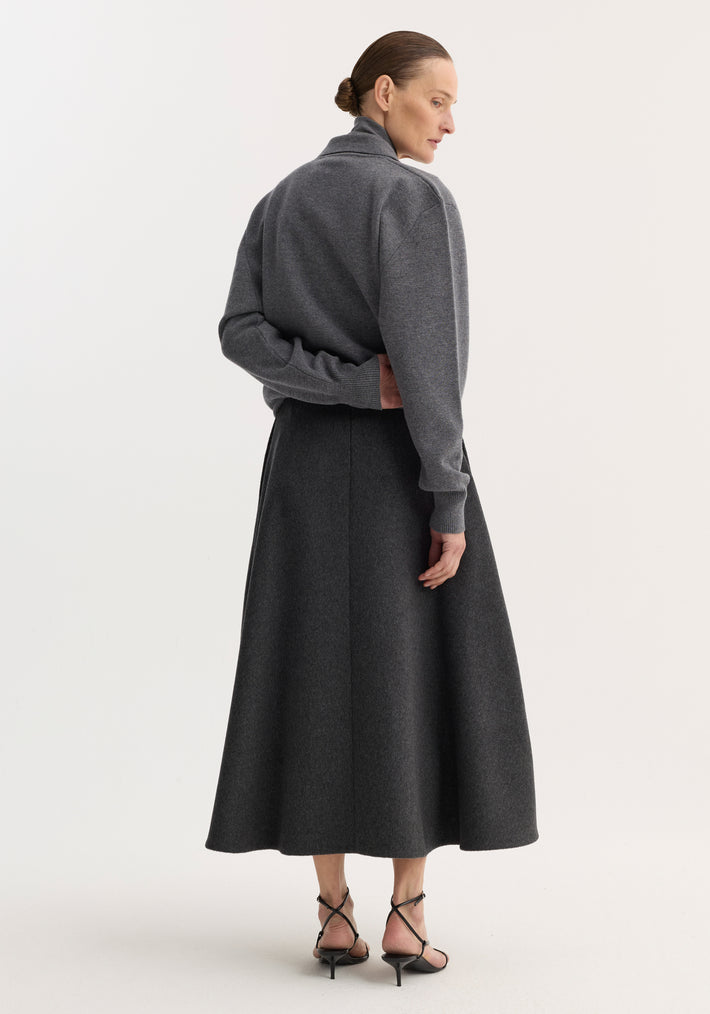 A-line skirt | anthracite melange