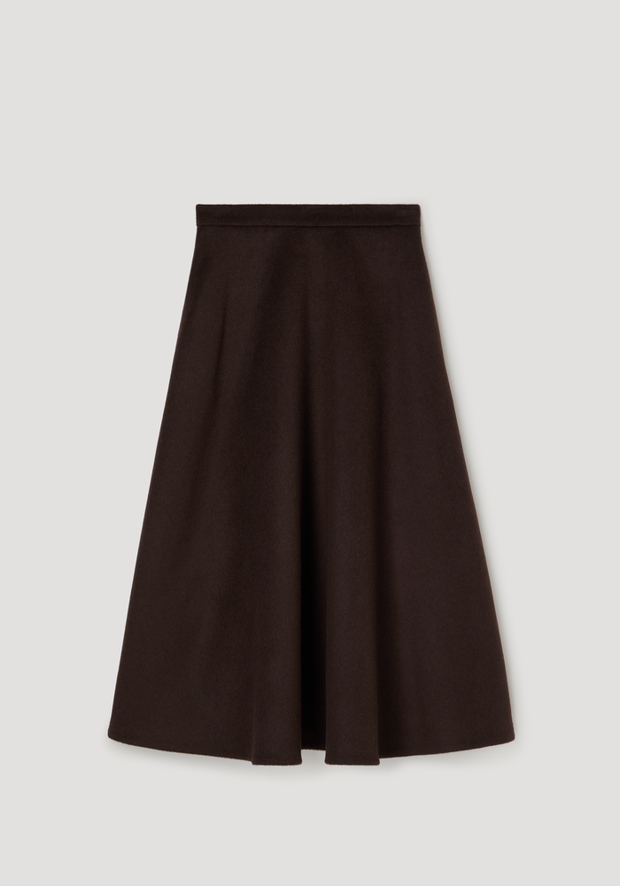 A-line skirt | dark brown