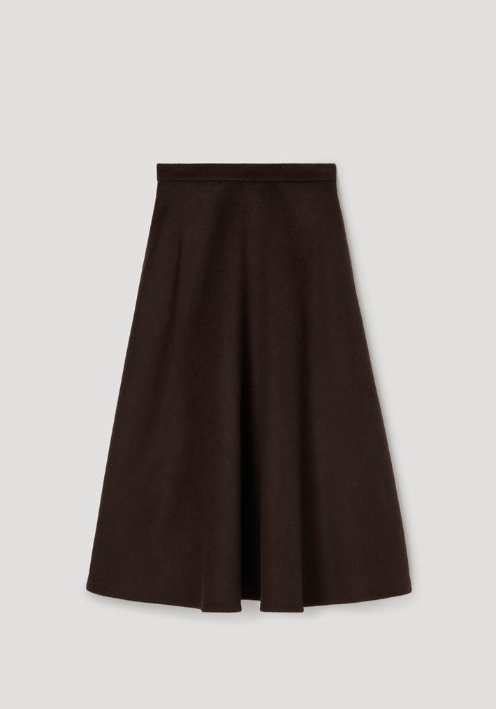 A-line skirt | dark brown