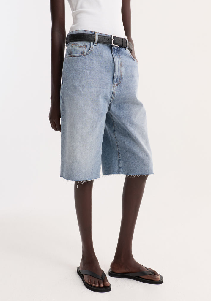 Baggy fit denim shorts | classic blue