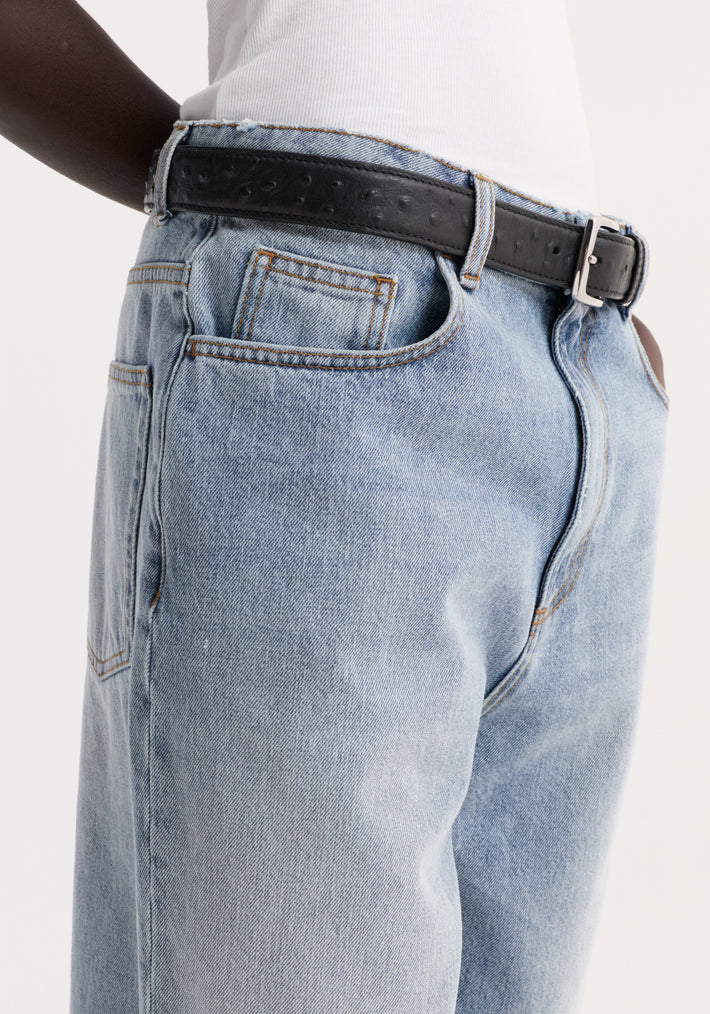 Baggy fit denim shorts | classic blue