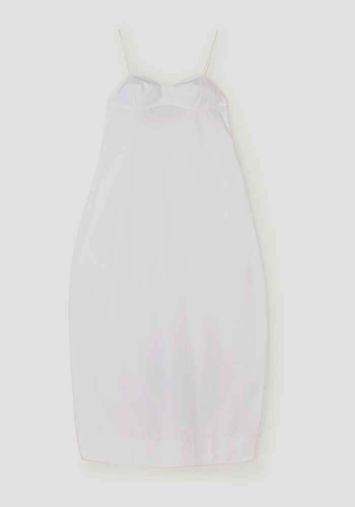 Bustier volume dress | optic white