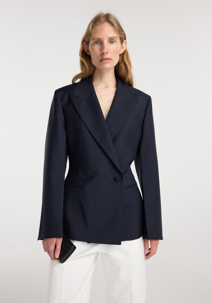 Hourglass shaped blazer | navy