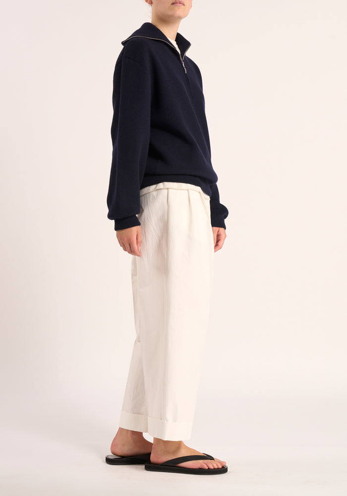 Merino wool polo | navy