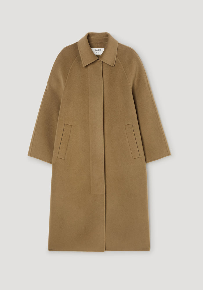Double-faced wool padded coat | camel