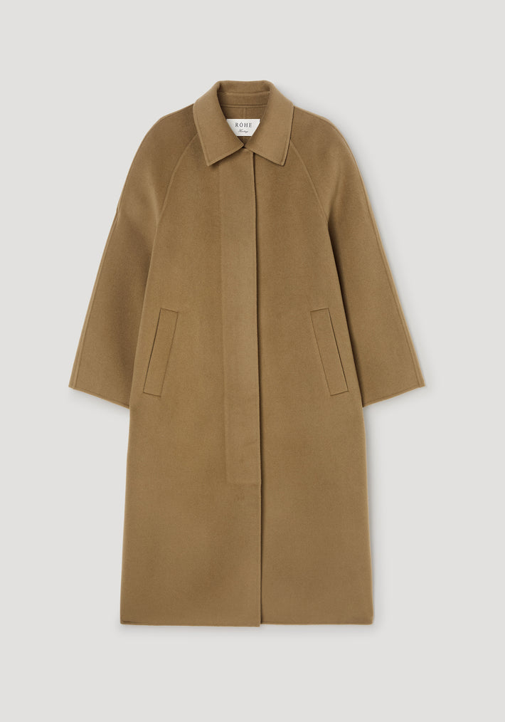 Double-faced wool padded coat | camel
