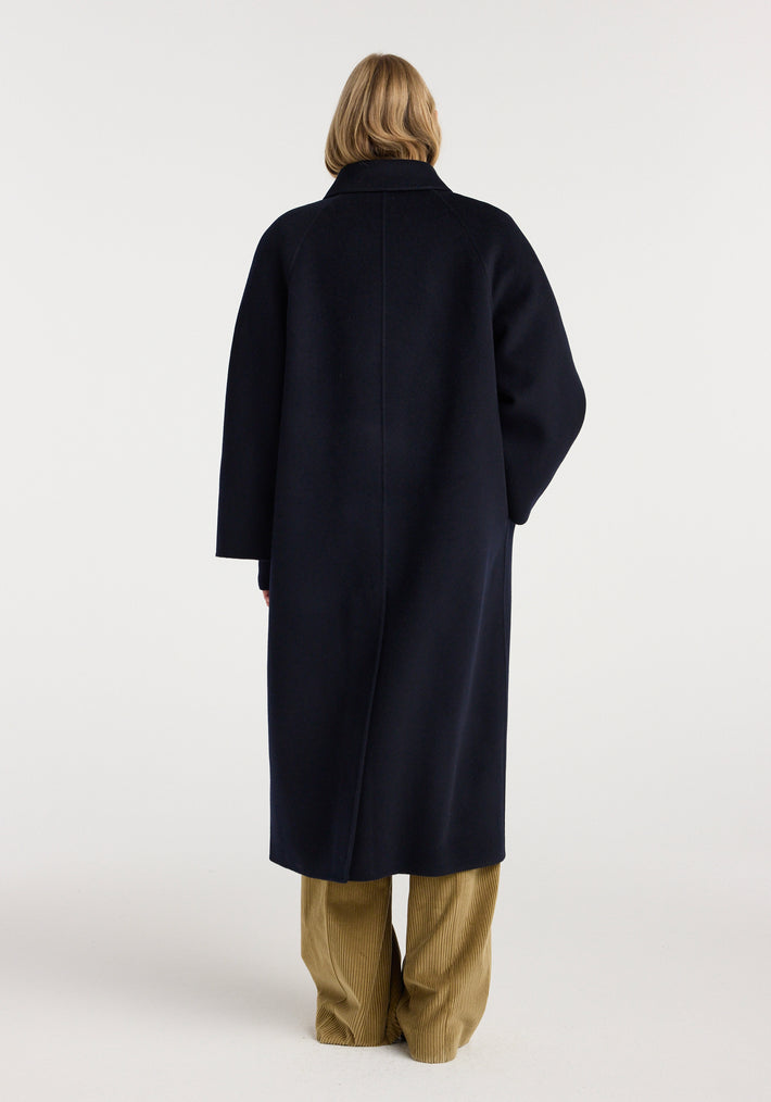 Double-faced wool padded coat | navy