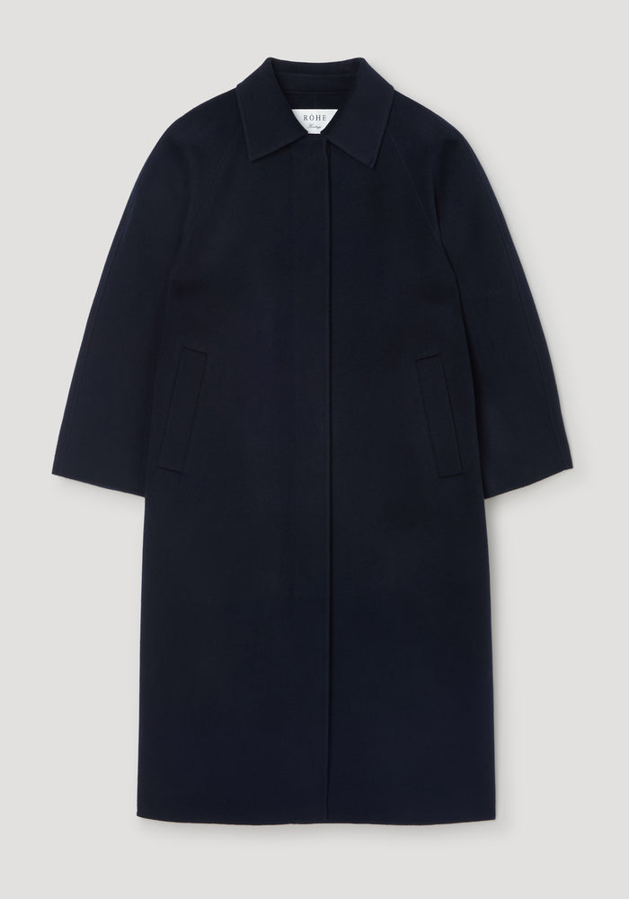 Double-faced wool padded coat | navy