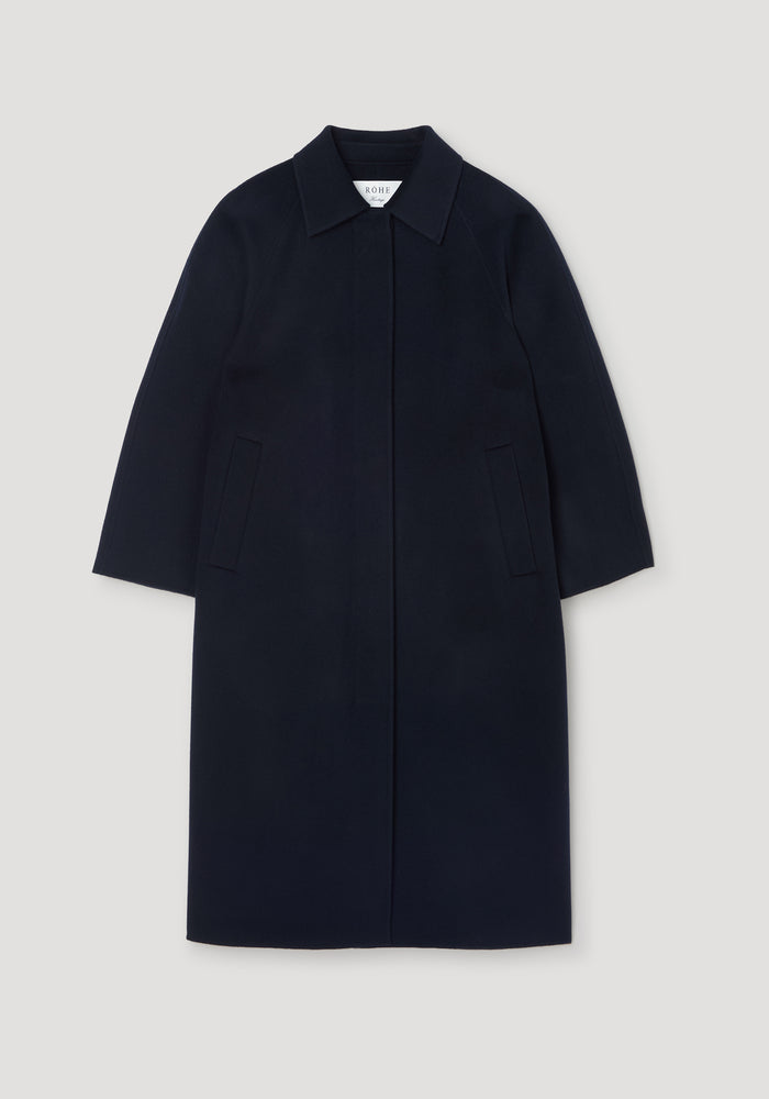 Double-faced wool padded coat | navy
