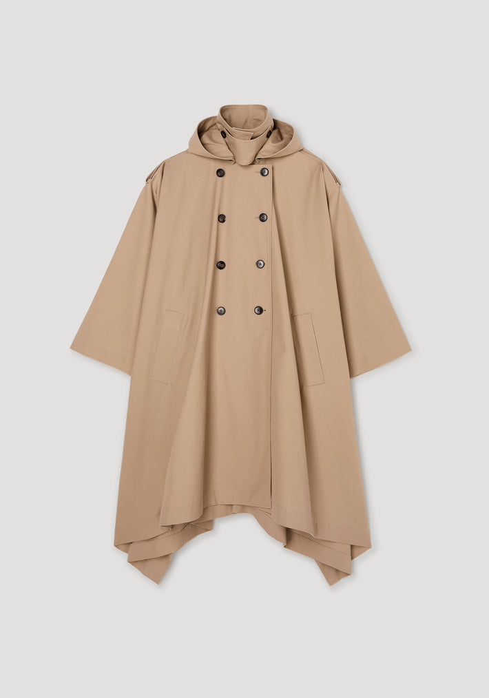 Hooded cape trenchcoat | beige