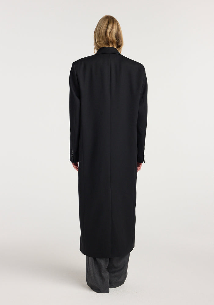 Double breasted tailored coat | black