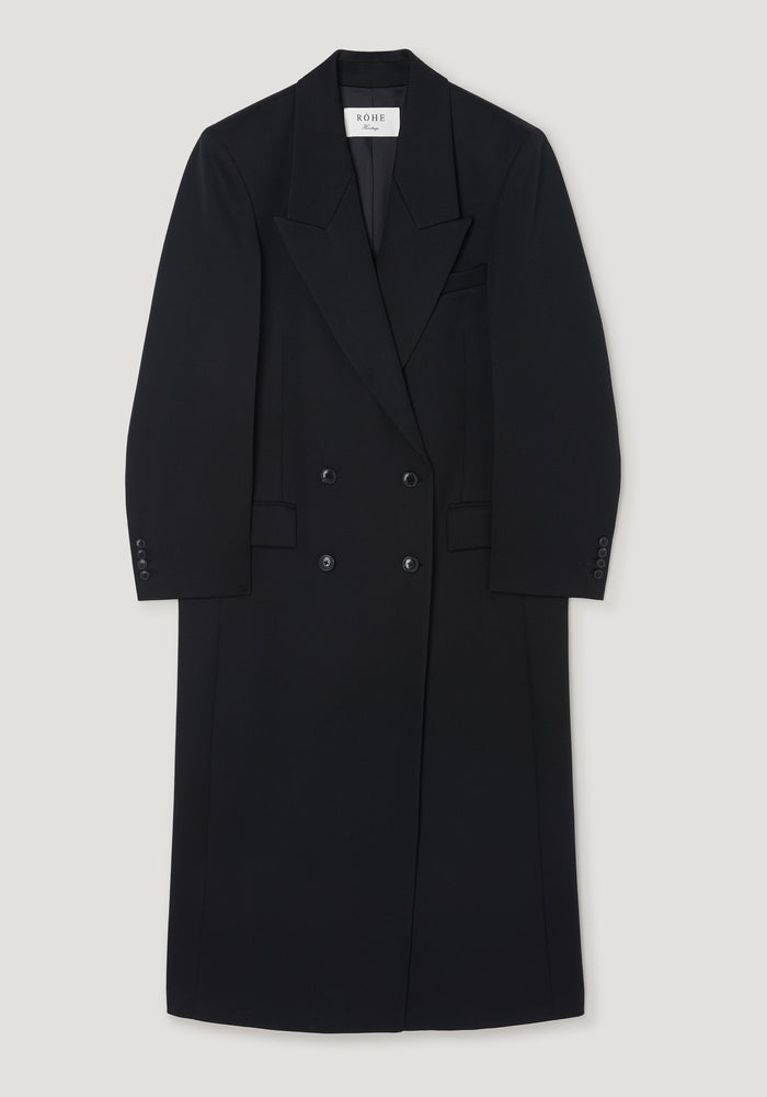 Double breasted tailored coat | black