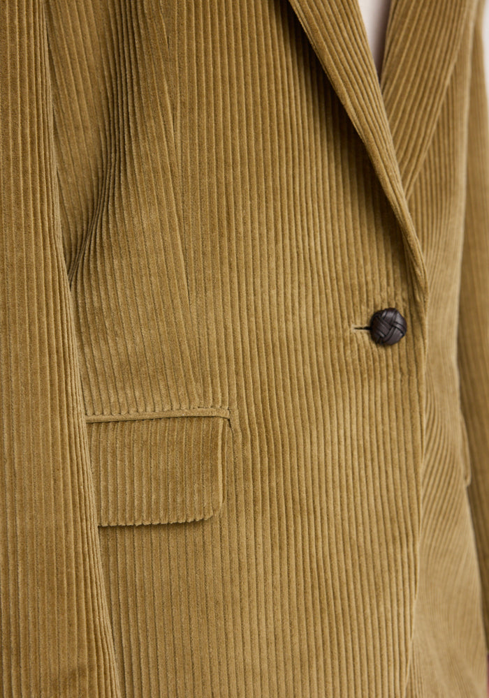 Oversized corduroy blazer jacket | beige