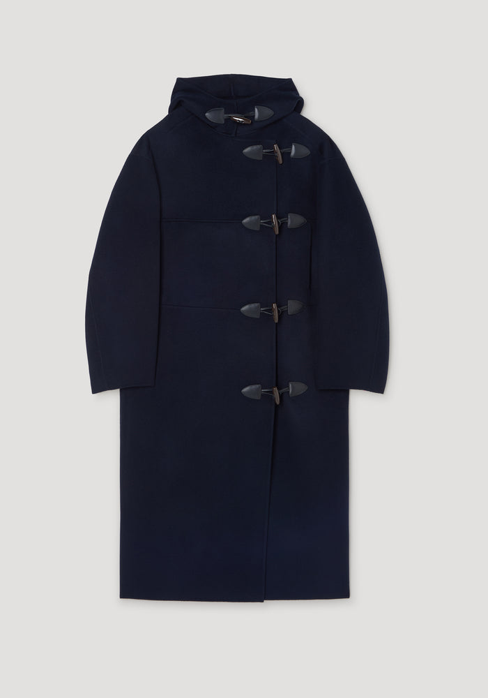 Double-faced wool duffel coat | navy