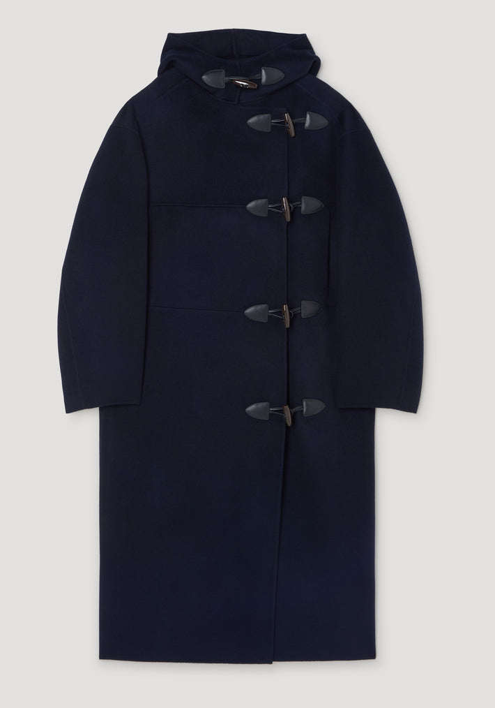 Double-faced wool duffel coat | navy