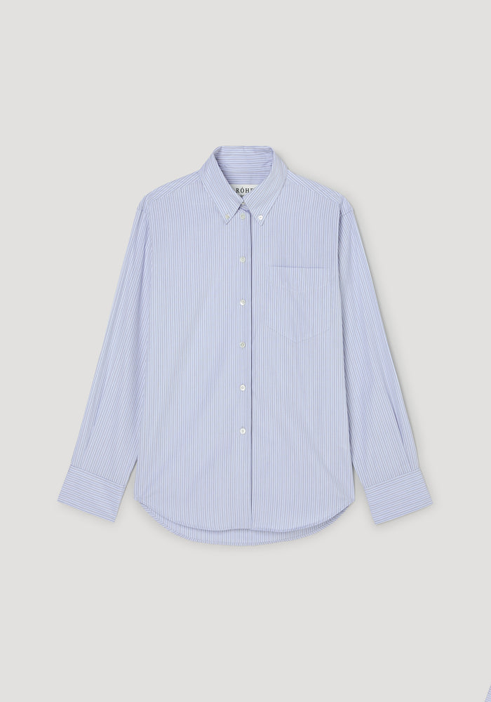 Oxford striped shirt | blue stripe